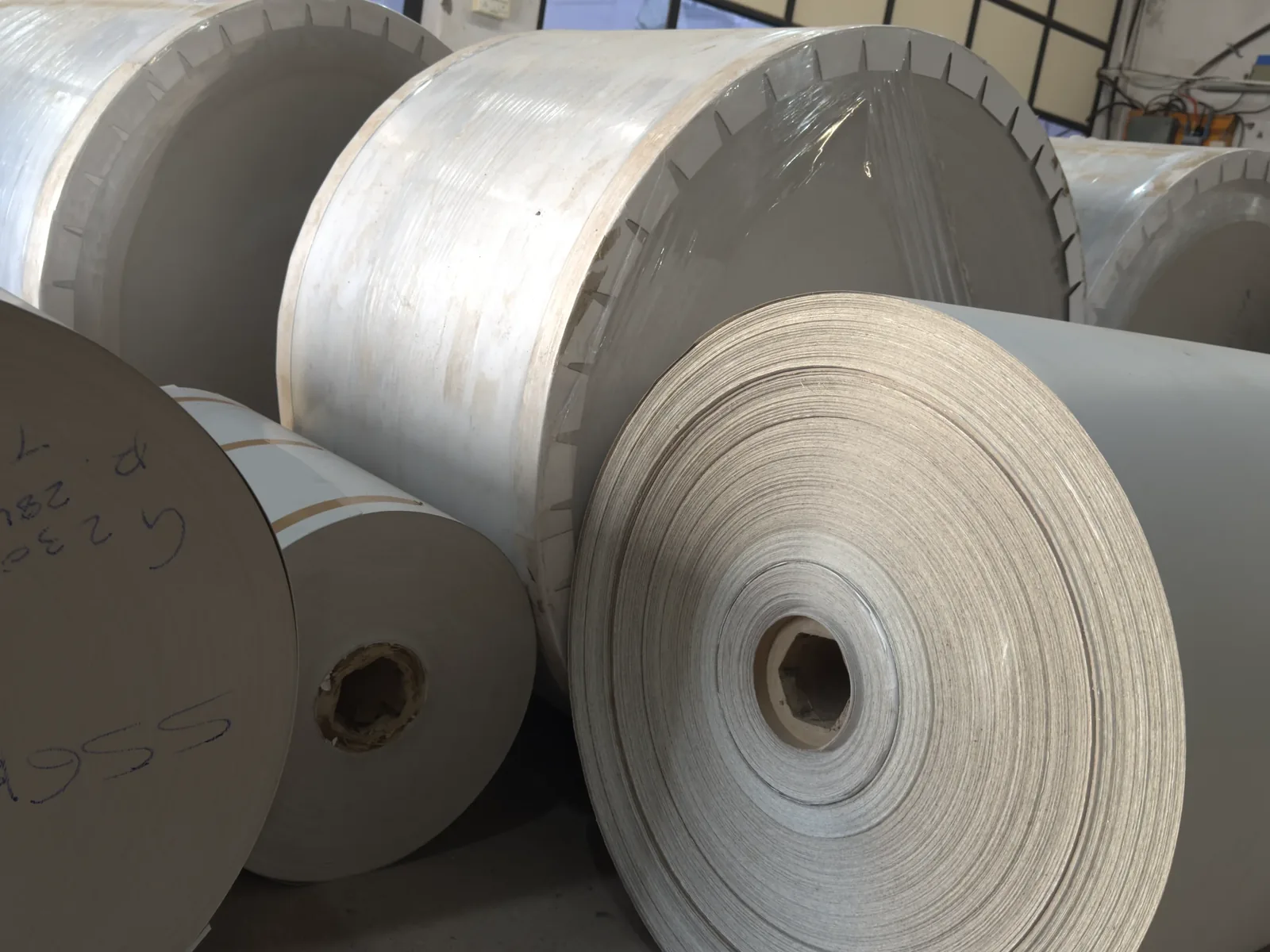 Paper rolls ready for production