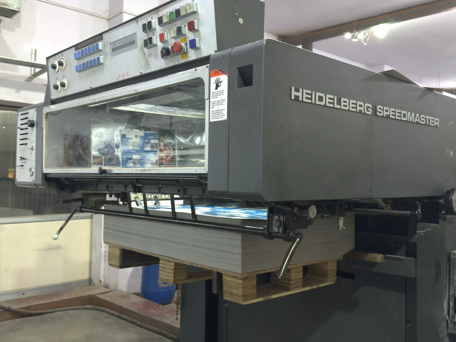 A closer look at our Heidelberg printing press